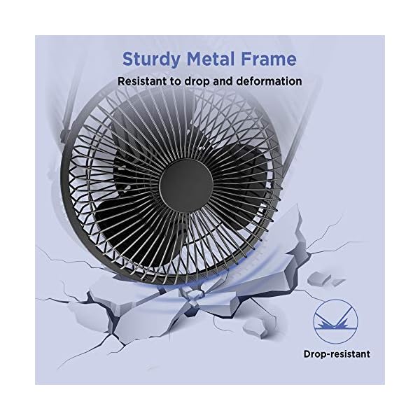 EasyAcc-USB-Desk-Fan-6-inch-Desktop-Silent-Fan-Air-Circulator-2-Speeds-360-Rotation-Brushless-Motor-Noiseless-for-Home-and-Office-Laptop-Notebook-PC-Desk-Table-Fan-Metal-Black EasyAcc USB Desk Fan 6 inch Desktop Silent Fan Air Circulator 2 Speeds 360° Rotation Brushless Motor Noiseless for Home…