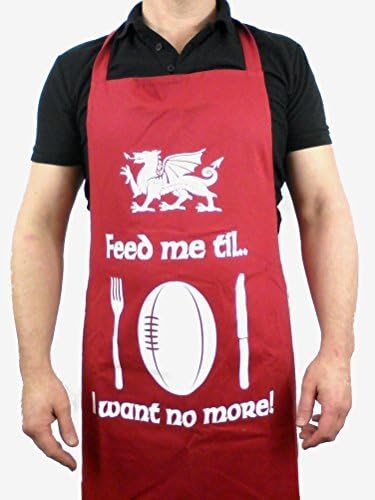 Wales Welsh Apron - Feed Me Til I Want No More by welshsuperstore welsh gifts