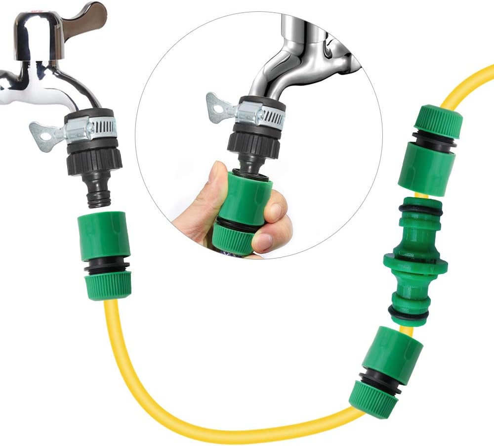 Lifreer Garden Hose Connector Fitting Set, Quick Connector, Hose Tap