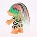 Fityle Dollhouse Miniature Colorful Hair Troll Doll Leprocauns Figures Toy Cake Toppers Kids Children School Project