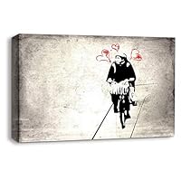 Canvas Wall Art Creative Graffiti Canvas Prints Home Artwork Decoration for Living Room Bedroom - 12x18 inches