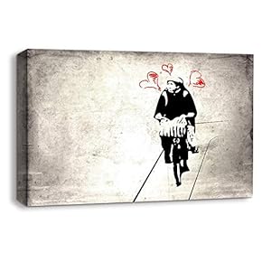 Canvas Wall Art Creative Graffiti Canvas Prints Home Artwork Decoration for Living Room Bedroom - 12x18 inches