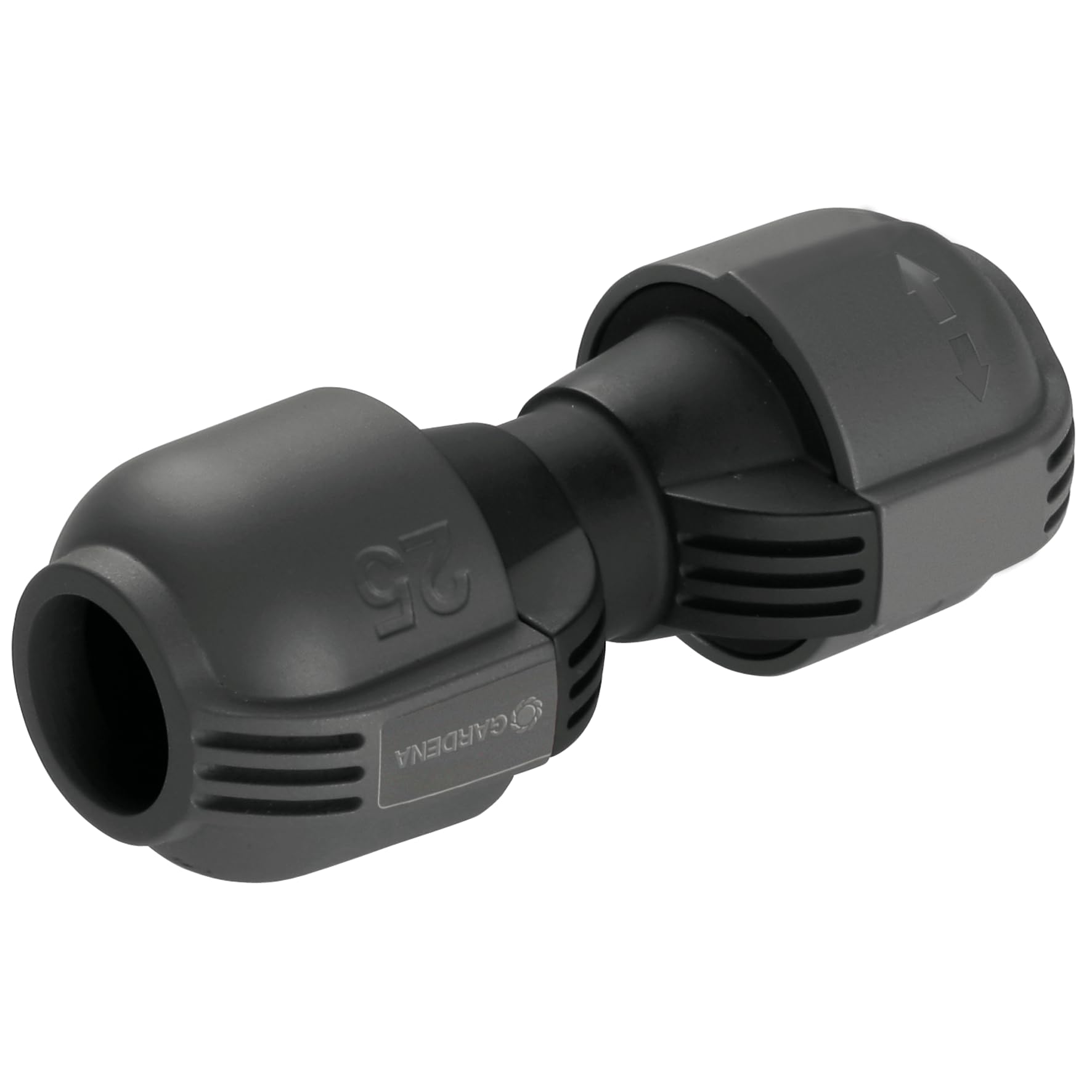 GARDENA Sprinklersystem Connector: Connecting piece for connecting pipe extension, 25 mm, Quick & Easy connection technology, no-tool installation with GARDENA connecting pipe 25 mm (2775-20)