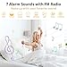 Wake Up Light Alarm Clock, GEEMAK Sunrise & Sunset Simulation 7 Colored Sleep Aid Light with FM Radio, 2 Alarms /7 Natural Alarm Sounds/Snooze/20 Brightness