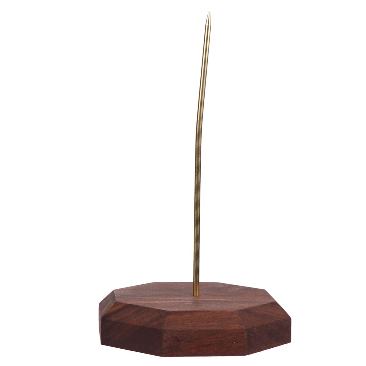 TOYANDONA Desk Receipt Holder Wooden Base Bill Fork Receipt Spike Stick Restaurant Check Spindle for Home Office Restaurant