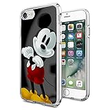 Mickey Mouse iPhone 7 Case, Onelee [Never fade] Disney Mickey Mouse Clear TPU Soft Rubber Case for regular iPhone 7 4.7
