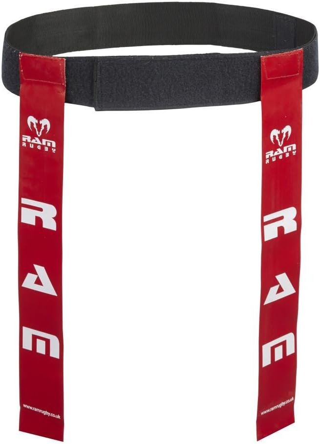 Ram Rugby Tag Belt Sets - Small/Large - Green/Blue/Red/Pink/Yellow/White - Set of 10 Belts - 20 Flags