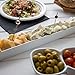 Restaurantware Siluro 16.3 Inch Olive Tray 1 Narrow Olive Plate - Microwave-Safe Oven-Safe White Porcelain Narrow Serving Tray Chip-Resistant For Olives Or Cheeses