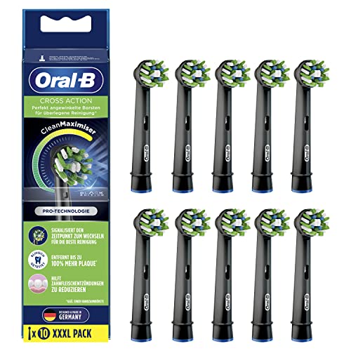 Oral-B Aufsteckbürsten CrossAction Schwarz CleanMaximizer 10er