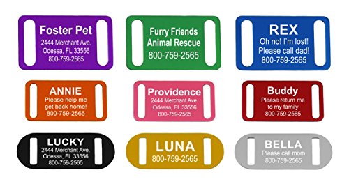 Providence Engraving Slide-On Pet ID Tag/Collar Tag, Small, Green