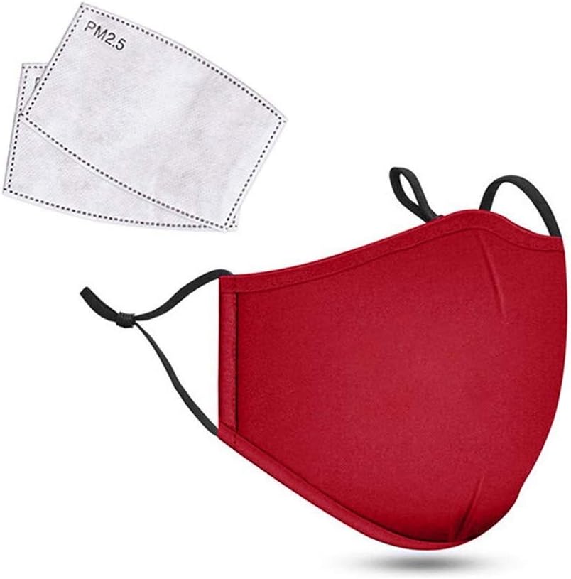 Emenx Dust Face Protection with 2 Replacement Filter Sheet Face Protection- Washable Reusable Face Protection, Windproof Cycling Sports Facial Cover