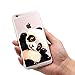iPhone 6 6s Case,[Color Printed] Cute Panda Series Soft TPU Silicone Protective Skin Ultra Slim & Clear with Unique Painted Design Gift Bumper Back Cover for iPhone 6/6s 4.7 inch Panda hi