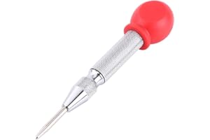 1PC Automatic Center Punch Tool with HSS Tip Spring Loaded Carbon Steel Body Protective Adjustable Impact Metal Working Punch