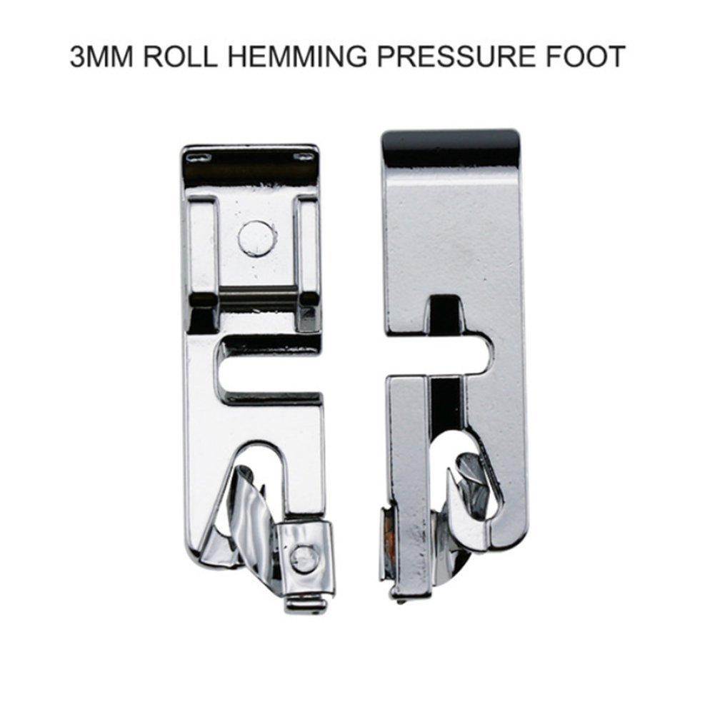 PannySewCraft Narrow Rolled Hem Foot 3 mm, 4 mm, 6 mm Fits All Low Shank Snap-On Singer, Brother, Babylock, Euro-Pro, Janome, Kenmore, White, Juki, New Home