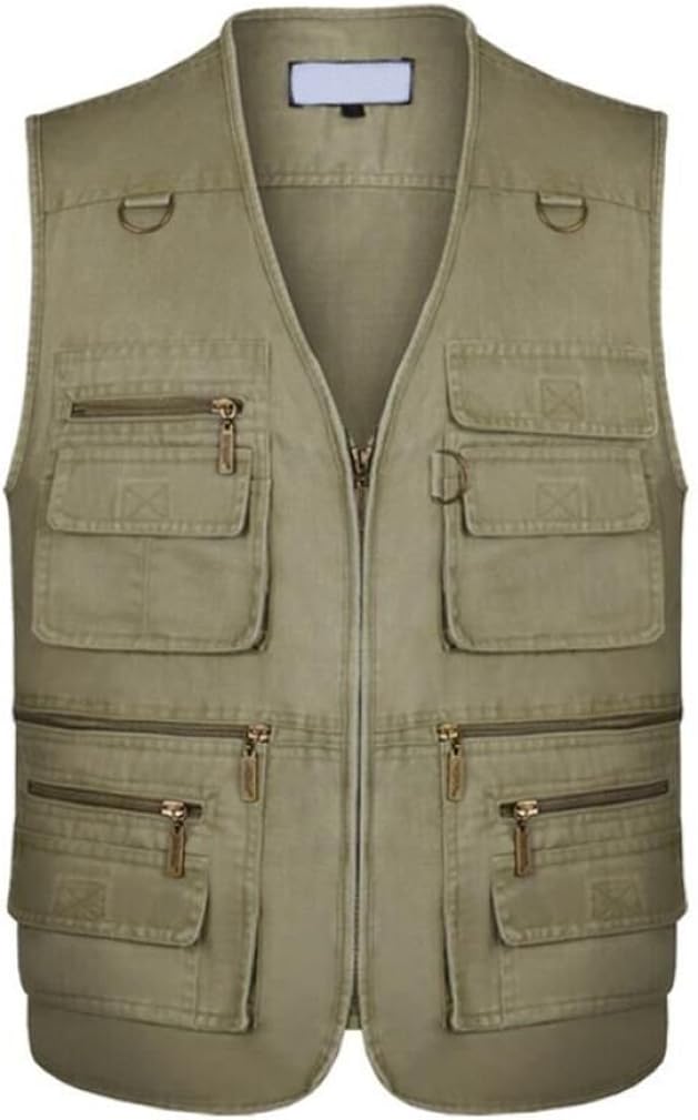 Men's Multi Pocket Vest Comfortable Breathable Casual Outdoor Travel