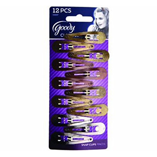 Goody classics snap clips, metal, 12 count