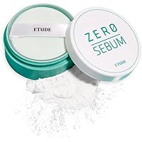 ETUDE Zero Sebum Drying Powder 4g New | Lightweight Oil Control No Sebum Loose Face Powder with 80% Mineral | Long Lasting fo