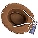 Funny Party Hats Cowboy Hat - Western Hat with Paisley Bandanna - Dress Up Clothes (Brown Felt Cowboy Hat with Black Paisley Bandana)