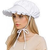 SP ESCRIY Womens Elegant Medieval Bonnet Hat for Christmas Cosplay Headwear