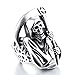 ZMY Home Fashion Stainless Steel Jewelry Rings Silver Grim Reaper Skull Ring for Men(11)