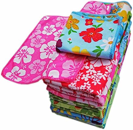 Very Soft Cotton Face Towel (Set of 10, Multicolour)