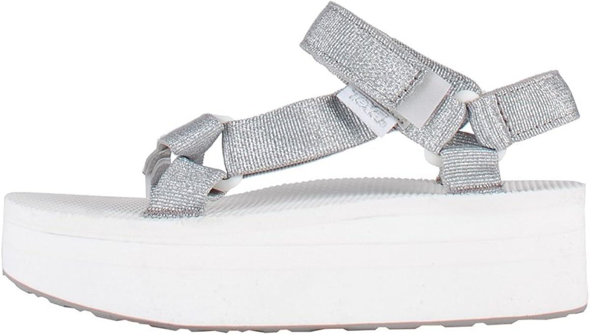 teva flatform sandals white