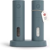 LARS NYSØM Electric Salt and Pepper Grinder Set USB Rechargeable Stone Blue