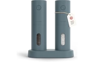 LARS NYSØM Electric Salt and Pepper Grinder Set, USB Rechargeable, Automatic Salt and Pepper Mills, Spice Shakers Refillable 