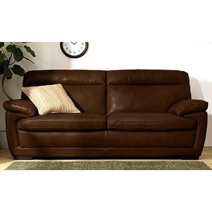 furny medellin superb 3 seater leatherette sofa coffee brown