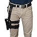 AGPTEK Military Special Forces Quick Release Tactical Right Hand Paddle + Leg Belt Hard Drop Leg Holster for Colt 1911 (Black)