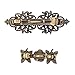 2PCS Retro Vintage Metal French Barrette Clip Hair Clasp Roses Bronze Accessories