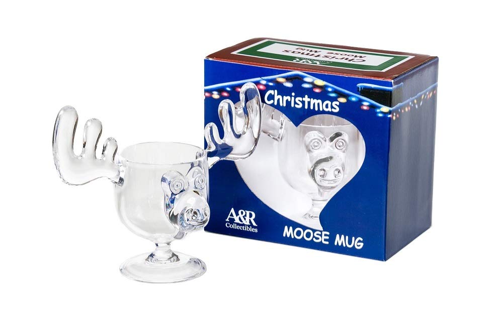 A&R CollectiblesChristmas Eggnog Moose Mug Single Mug - Acrylic Safer Than Glass 8 oz.