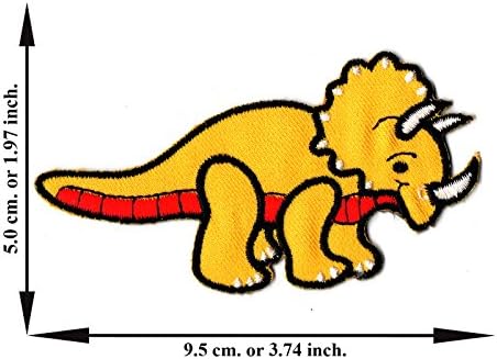 Dinosaur Cartoon Animatiion Embroidered Applique Iron on Patch T-shirt Cap Jeans Bag