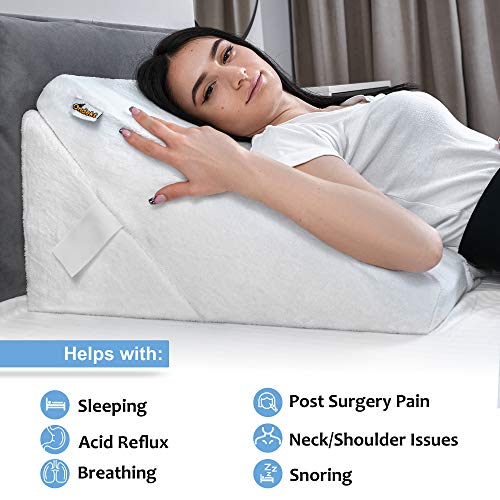 Bed Wedge Pillow Multipurpose Adjustable Leg Support Pillow Cooling Gel Memory Foam Top