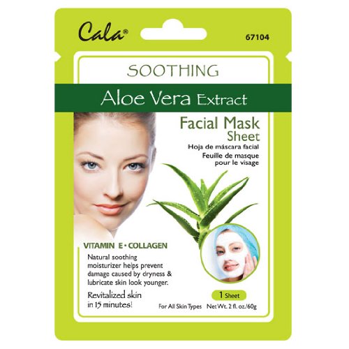 Cala Aloe Vera Extract Facial Mask Sheet Soothing - 67104 by Cala