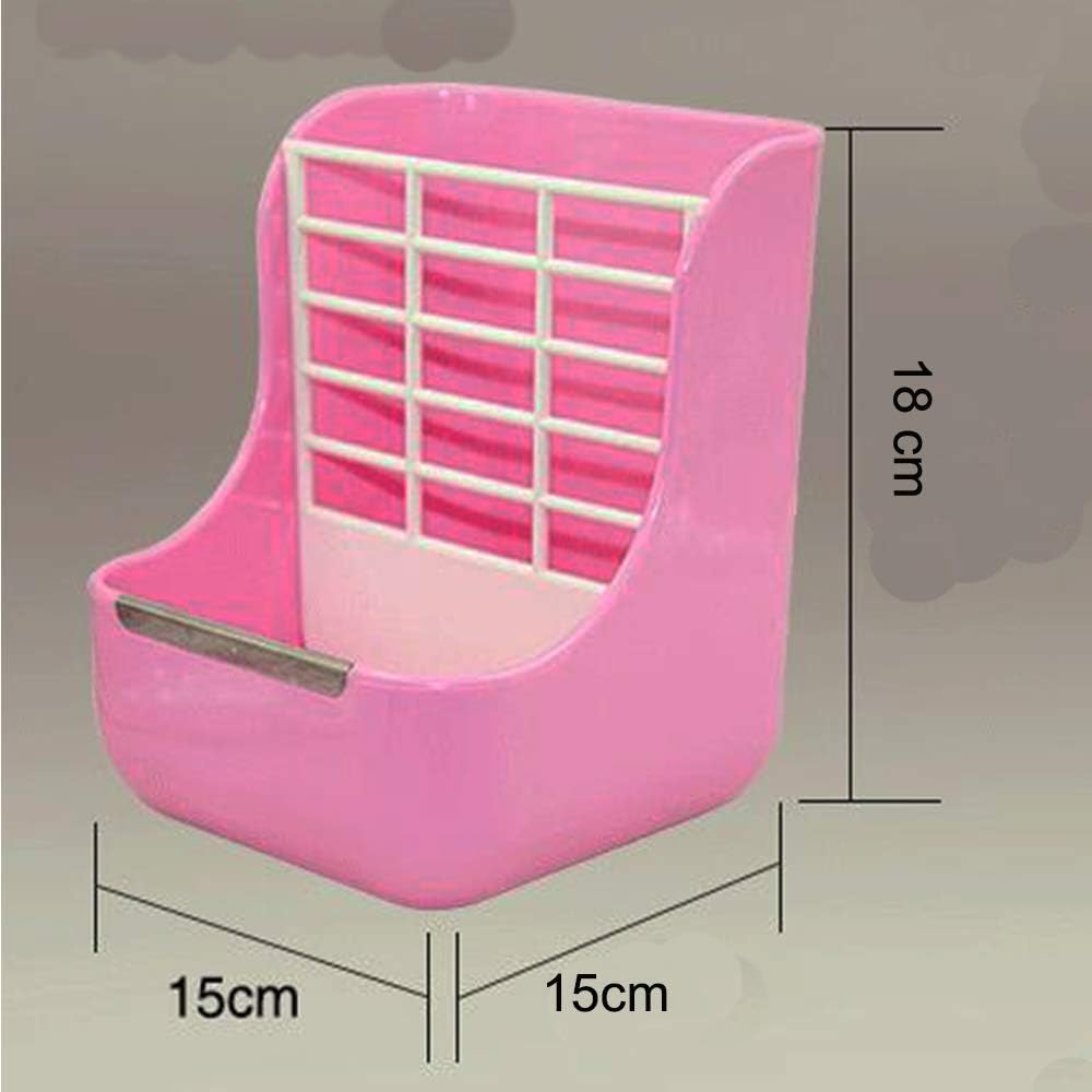 MINGZE Hay Food Bin Feeder for Rabbit Guinea Pig Chinchilla and Other Small Animals, 2 in 1 for Grass and Food (blue) - Image 5