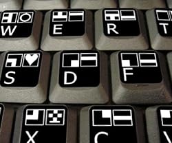 COMMODORE 64 NON-TRANSPARENT KEYBOARD STICKERS