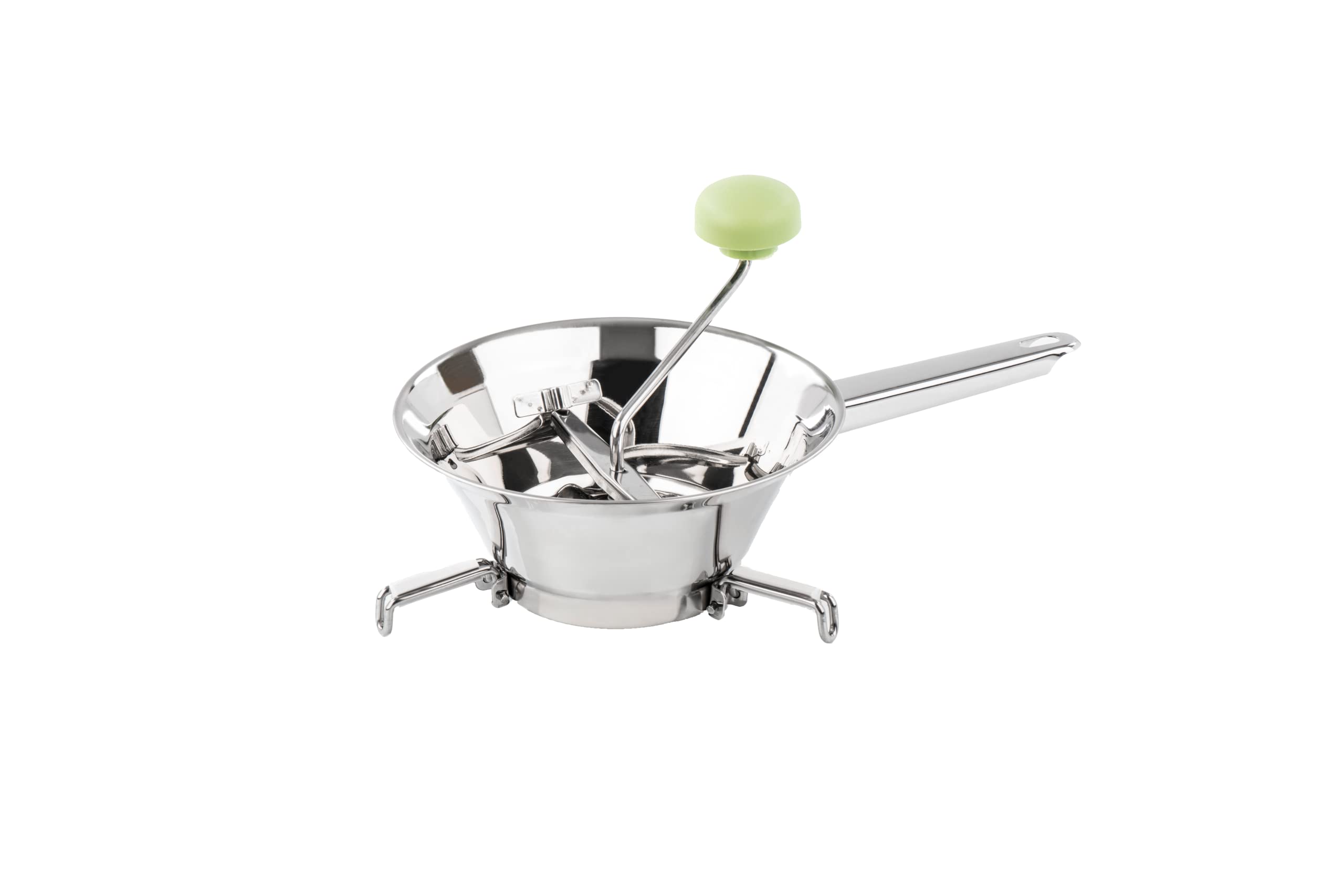 Barazzoni Vegetable Mill, Stainless Steel 18/10, Diameter 24cm, with Three Feet 20 Cm steel