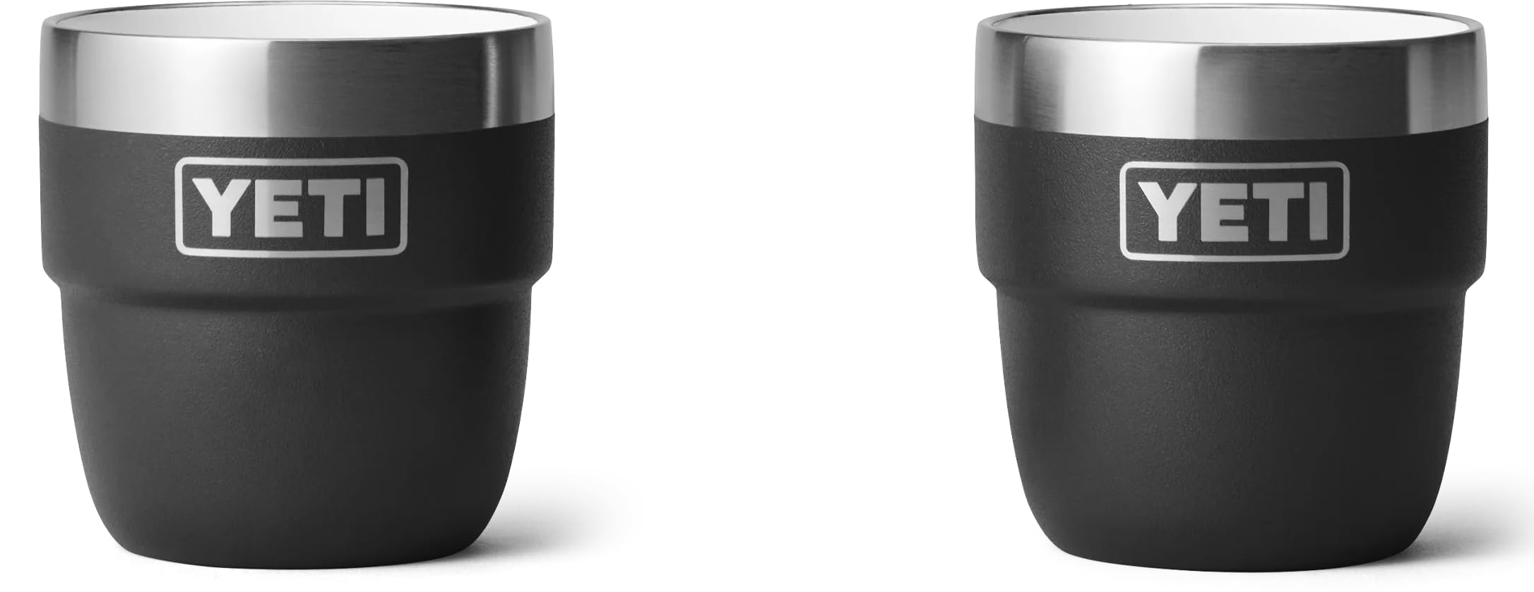 YETI Rambler Espresso Cup, Vacuum Insulated Stainless Steel Stackable Cup, Black, 2 Pack 4 oz (118 ml)