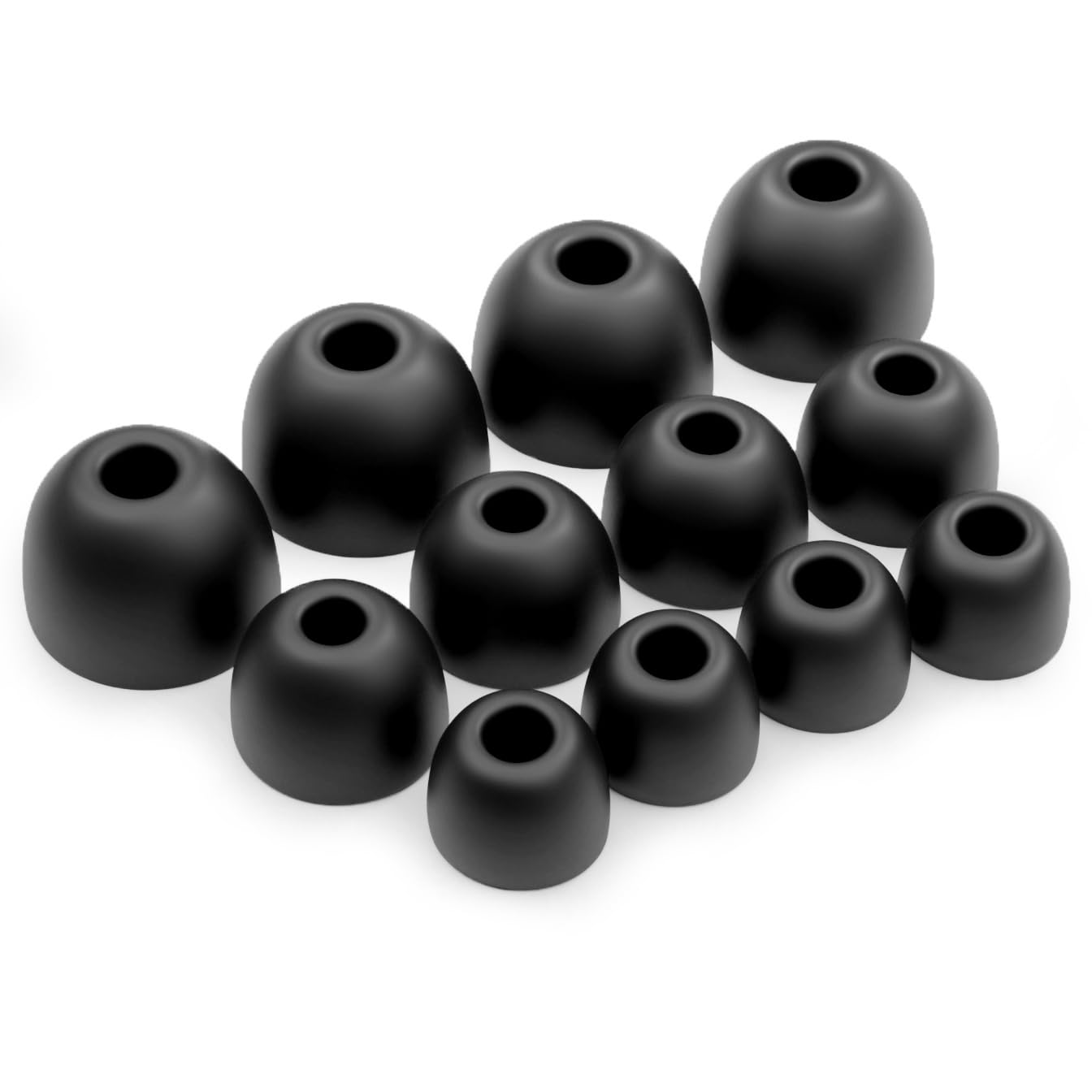 Okuli Set of 12 Silicone EarBuds Ear Tips For BEATs Studio Buds, Fit Pro Earphones in Black