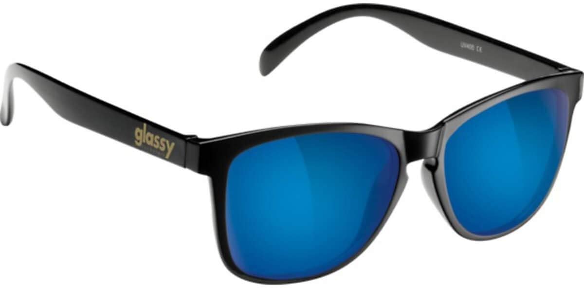 Glassy Sunhaters Deric Mirror Black / Blue Sunglasses