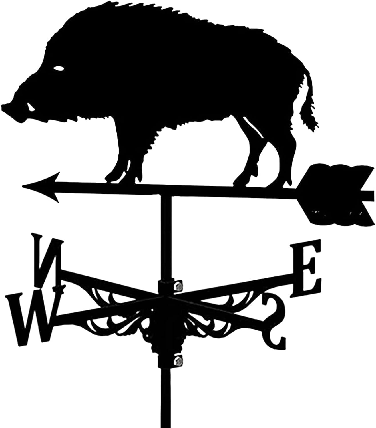 Weathervanes - LAUMOE Exquisite Metal Weather Vane Ornament Lone Star Weathervane Metal Weather Vane Creative Retro Hollow Wind Direction Indicator Outdoor Roof Garden Mount Yard Farm Decor Wind Vane