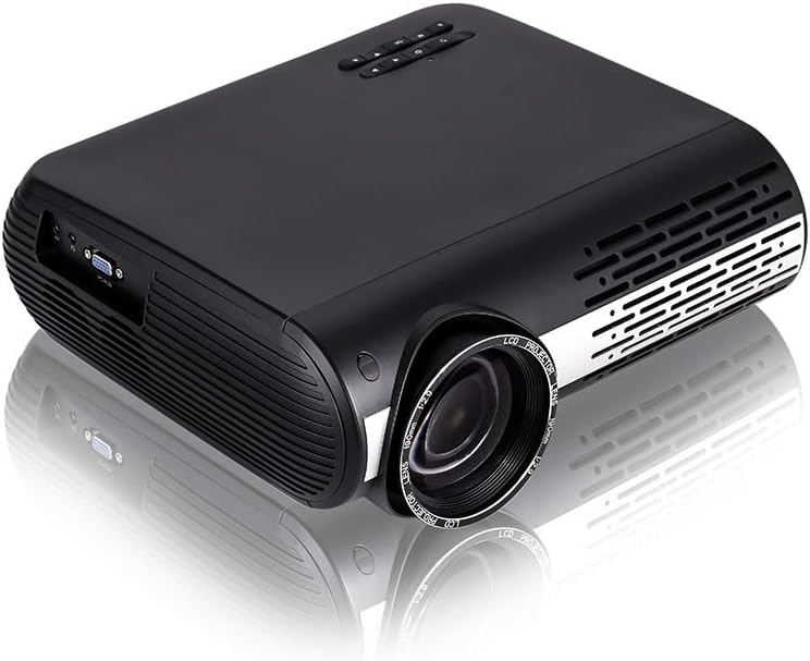 Gzunelic 6500 Lumens LCD LED Video Smart Projector Android OS Bluetooth Built in 2 HI-FI Sound Boxes WiFi 1080P Full HD Theater Proyector with 2 HDMI 2 USB RJ-45 AV VGA Audio Interfaces for Home