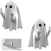 Funny Ghost Toilet Bolt Covers Decorative Toilet Screw Cover Caps, Toilet Caps for Bottom of Toilet, Halloween Cute Toilet Bowl Bolt Covers for Bathroom Decor, Cute Halloween Decor,2-Pack (White)