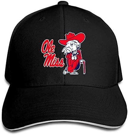 Hotgirl4 Adult Ole Miss Rebels Football Mascot Reversed Baseball Hat Black