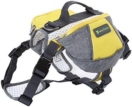 Wellver Dog Backpack Saddle Bags Travel Packs for Hiking Walking Camping