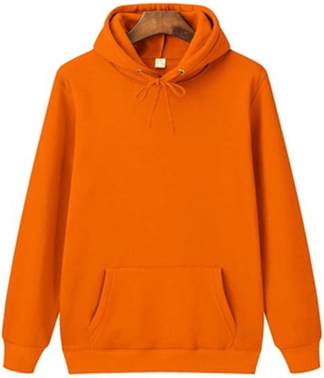 Amazon Co Jp 秋冬ファッションメンズ レディースパーカーメンズ カジュアルパーカースウェットシャツレディース無地パーカートップスカップルトップスプラスベルベット オレンジ 大 ホーム キッチン