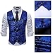 Cloudstyle Mens Print Dress Vest Slim Fit Single Breasted Button Down Formal Waistcoat