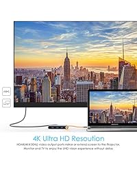 UPVICH USB C Hub, adaptador USB C 7 en 1 con Gigabit Ethernet, 4 K puerto HDMI y VGA 1080p, 3 puertos USB 3.0 y puerto de carga PD, estación de acoplamiento para portátil compatible con MacBook Pro, Dell XPS, Lenovo, HP, nota 9 más