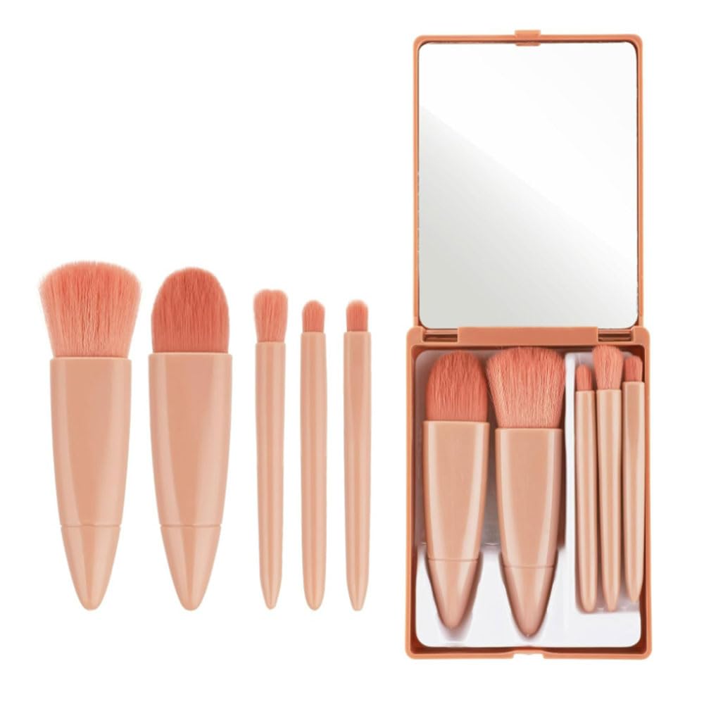 Travel Makeup Brushes Set Portable Make Up Brush Kit Small Complete Function Cosmetic Brushes Set for Foundation Powder Blush
